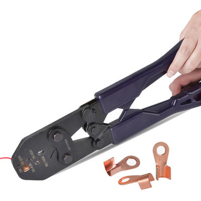 Crimper Crimping Tool Plier And 70pcs Open Barrel Copper Ring Lug Terminals Assortment Set OT 10A to 50A