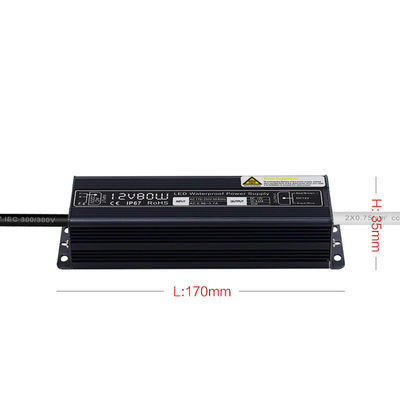 DC 12V 80W Lighting Transformer Waterproof LED Driver Power Supply IP67 Input AC170-250V Adapter for LED Strip