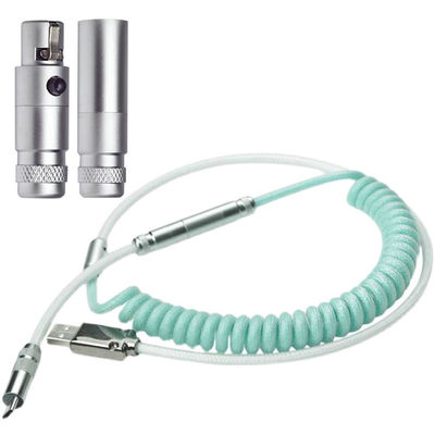 Mechanical Keyboard Cable Audio Microphone Metal XLR 4P Connector Coupling Type-C Port