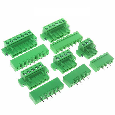 5.08mm Pitch PCB Plug-in Screw Terminal Blocks Plug Straight Pin Header with Flange