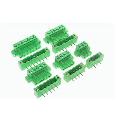 5.08mm Pitch PCB Plug-in Screw Terminal Blocks Plug Right Angle Pin Header with Flange