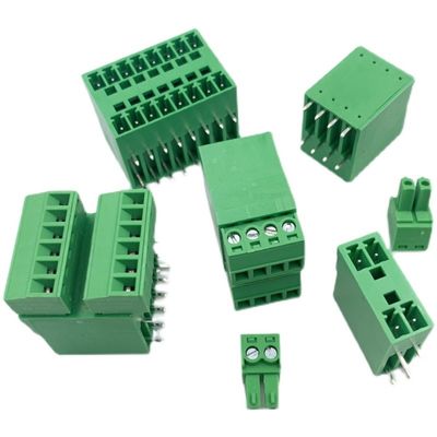 3.81mm Pitch Dual Row PCB Connectors Pluggable Screw Terminal Blocks Plug + Angle Pin Header