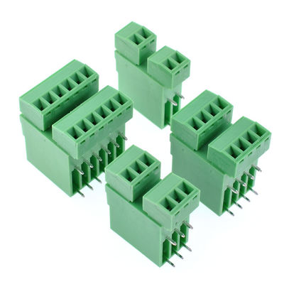 3.81mm Pitch Dual Row PCB Connectors Pluggable Screw Terminal Blocks Plug + Angle Pin Header