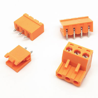 Orange 5.08mm Spacing PCB Pluggable Screw Terminal Blocks Plug + Pin Header Socket