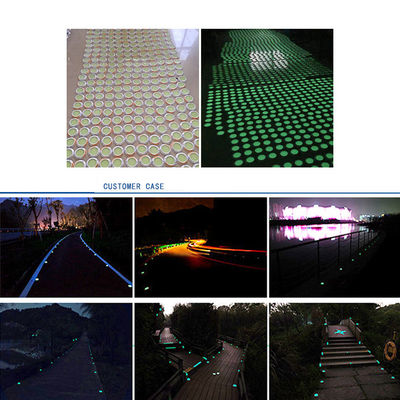 Plastic Self-luminescent Fluorescent Deck Lights Pathway Driveway Light Outdoor Garden Ground Lamp