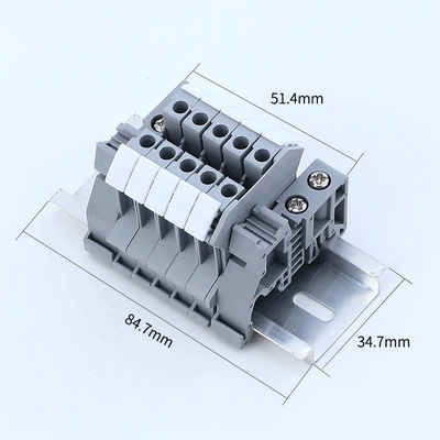 UK2.5B Screw Terminal Blocks Kit UK2.5N Modular DIN Rail Mounted Strips 32A 690V