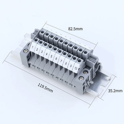 UK2.5B Screw Terminal Blocks Kit UK2.5N Modular DIN Rail Mounted Strips 32A 690V
