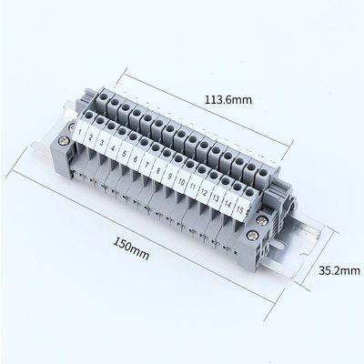 UK2.5B Screw Terminal Blocks Kit UK2.5N Modular DIN Rail Mounted Strips 32A 690V