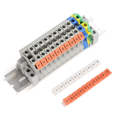 ZB6 UK2.5B UK5N Din Rail Terminal Blocks Maker Strips with Number Printed