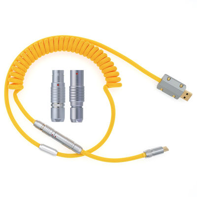 Heavy Duty Connector Coupled Mechanical Keyboard Cable Docking Circular Plug Socket