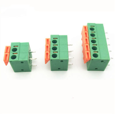 5.08mm Pitch PCB Screwless Spring Terminal Block Horizontal Wiring Entry