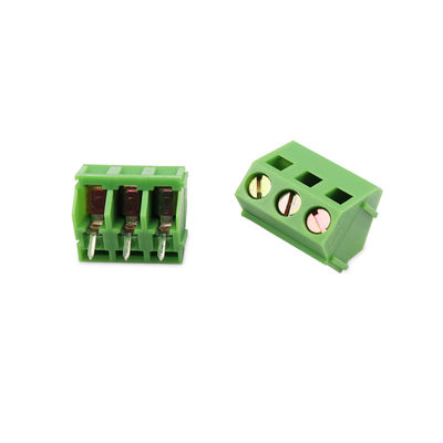 5.0mm Pitch PCB Soldering Mounting Connectors Screw Terminal Blocks 45° Side Entry