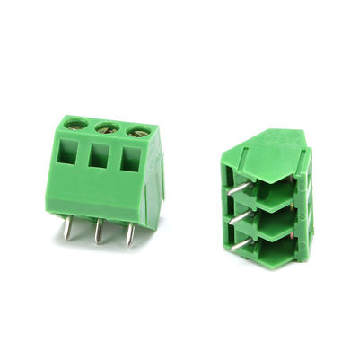 5.0mm Pitch PCB Soldering Mounting Connectors Screw Terminal Blocks 45° Side Entry