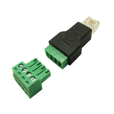 RJ11 6P4C Male Connector Modular Plugs to 4 Pin Screw Terminal Blocks Adapter
