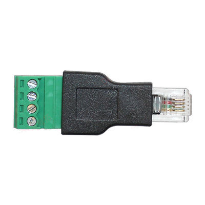 RJ11 6P4C Male Connector Modular Plugs to 4 Pin Screw Terminal Blocks Adapter