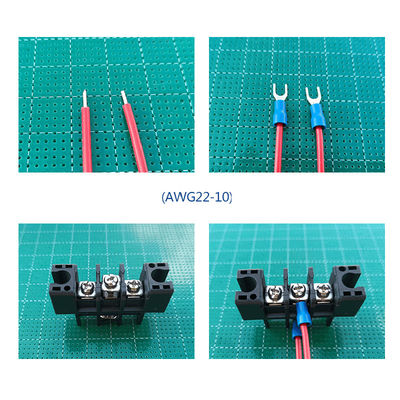 600V 40A 100A 75A 150A Feed Through Wall Mounted Barrier Terminal Blocks 13.0mm 16.0mm 21.0mm 27.0mm Pitch