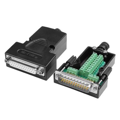 DB25 D Sub 25 Pin Connectors to Terminal Blocks Adapter with housing