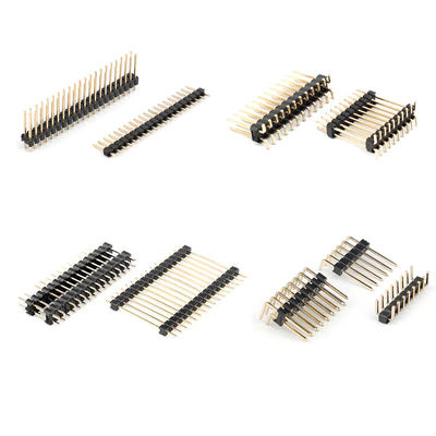 Pitch 1.27mm 2.0mm 2.54mm Male Angle Pin Header PCB SMT Connector Single Dual Triple Row Customized