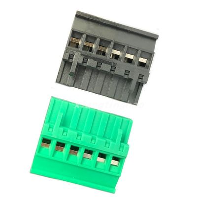 5.08mm Pitch Black Color Screw Terminal Blocks Plug Straight Pin Horizontal Entry Wiring