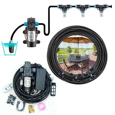 Diaphragm Booster Pump Water Misting System Fog Nozzles Mist Cooling Watering Kit 6 15 18 Meters