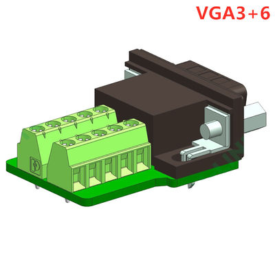 DB9 D Sub 9 Pin RS232 Serial Port Connectors to Terminal Blocks Adapter with housing