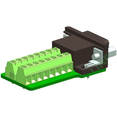 DB15 D Sub 15 Pin Dual Row Connectors to Terminal Blocks Adapter with housing