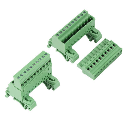 5.08mm / 0.2&quot; Pitch Pluggable Screw Terminal Blocks Din Rail Mounting 300V 10A