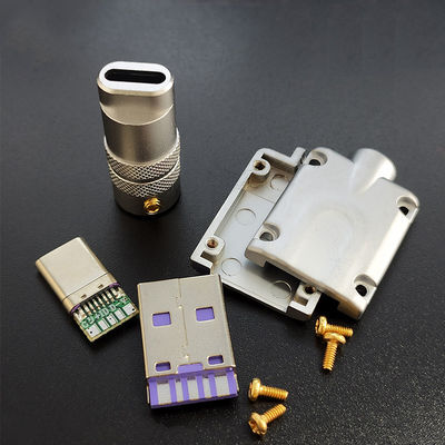 DIY Kit USB 3.1 Type C Metal Connector Plug Shell Data Charge Cable For Cell Phones Mechanical Keyboard