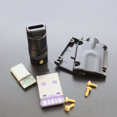 DIY Kit USB 3.1 Type C Metal Connector Plug Shell Data Charge Cable For Cell Phones Mechanical Keyboard