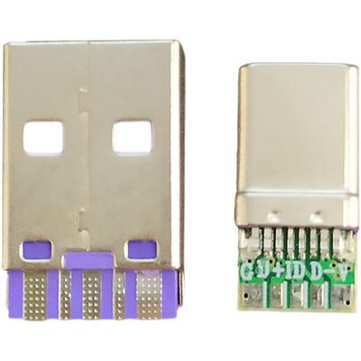 DIY Kit USB 3.1 Type C Metal Connector Plug Shell Data Charge Cable For Cell Phones Mechanical Keyboard