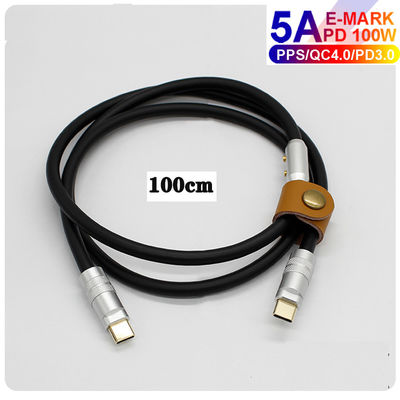 6mm O.D USB 3.1 Type C Charge Cable PD 100W Charging for Laptops Tablets Smart Phones