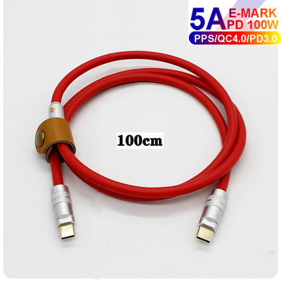 6mm O.D USB 3.1 Type C Charge Cable PD 100W Charging for Laptops Tablets Smart Phones