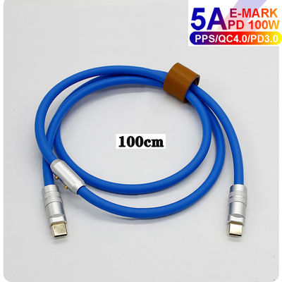 6mm O.D USB 3.1 Type C Charge Cable PD 100W Charging for Laptops Tablets Smart Phones
