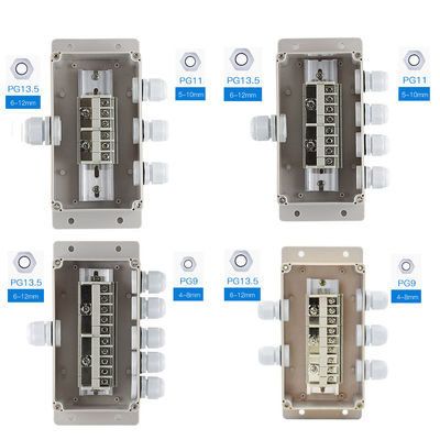 Cable Distribution Junction Box 158*90*60mm Waterproof  Wall Mount With Connectors Assembly Kit