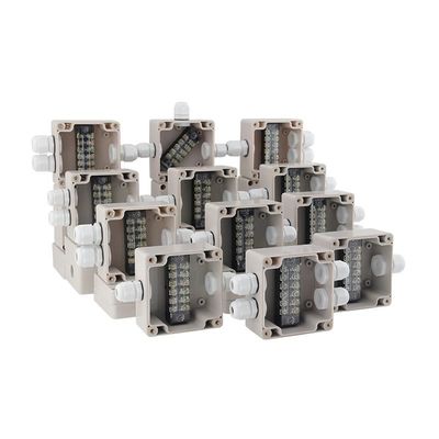Lighting Cable Wiring Junction Box 83*81*56mm Electric Distribution Enclosure Waterproof with Connectors