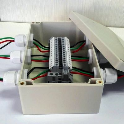 Electrical Cable Distribution Junction Box 200*120*75mm Waterproof with Din Rail Terminal Blocks