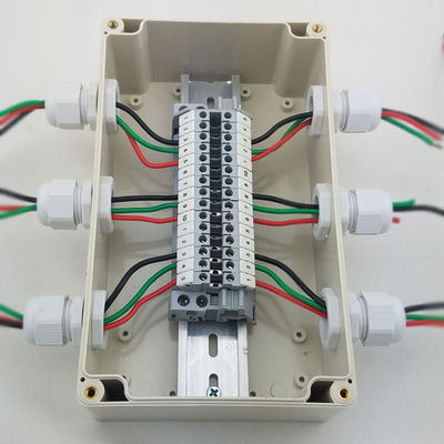 Electrical Cable Distribution Junction Box 200*120*75mm Waterproof with Din Rail Terminal Blocks