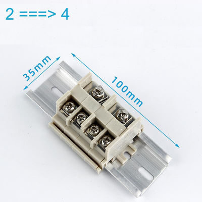 300V 35A Power Supply Cable Distribution Panel Terminal Blocks Splitter DIN Rail Mounted