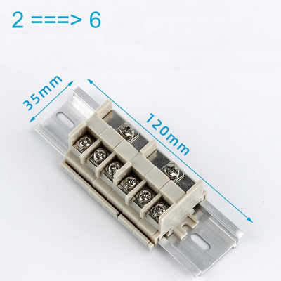 300V 35A Power Supply Cable Distribution Panel Terminal Blocks Splitter DIN Rail Mounted
