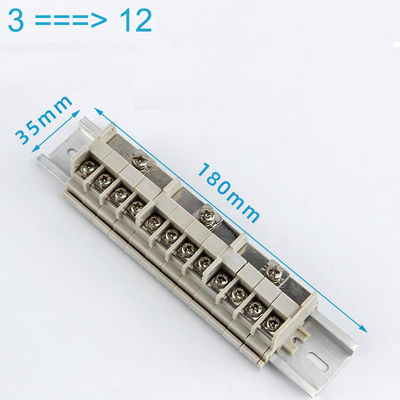 300V 35A Power Supply Cable Distribution Panel Terminal Blocks Splitter DIN Rail Mounted