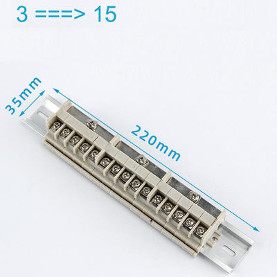 300V 35A Power Supply Cable Distribution Panel Terminal Blocks Splitter DIN Rail Mounted