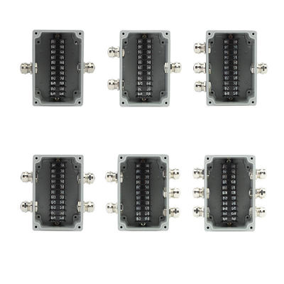 Die-cast Aluminum Distribution Junction Box Waterproof with Terminal Blocks 120*80*55mm