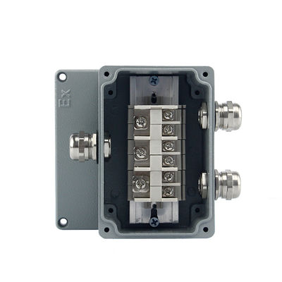 1 In 2 Out Cable Distribution Aluminum Junction Box Waterproof with Terminal Blocks 120*80*55mm