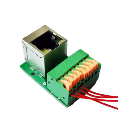 8 Pin Spring Crimping Terminal Blocks to Network RJ45 Jack Adapter PCB Module