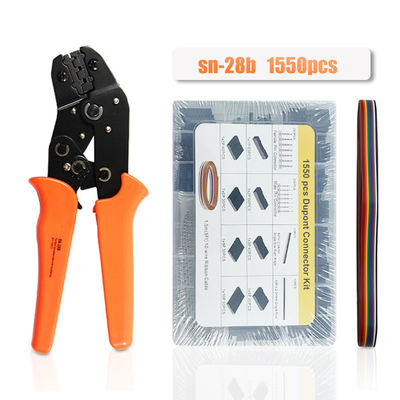 1550pcs Du-pont 2.54mm Connectors Assortment With Crimping Tool Crimper Plier Kit