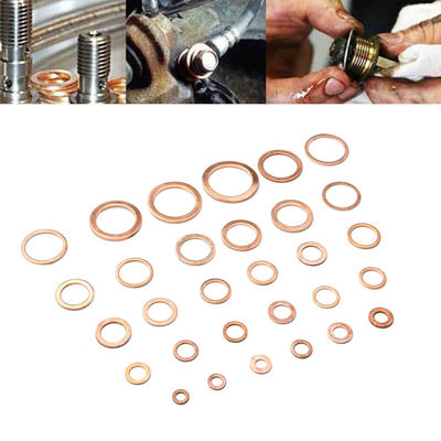 568pcs 30 Sizes Metric Copper Flat Ring Washer Gaskets Assortment Set Kit IMPA813080