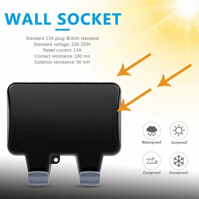 Wall Mounted Power Outlet Socket Outdoor Charging Poles Plastic Switch Box IP66 Wheatherproof