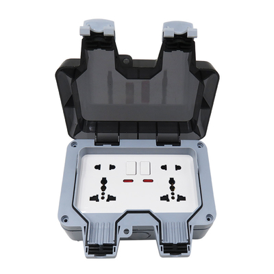 Wall Mounted Power Outlet Socket Outdoor Charging Poles Plastic Switch Box IP66 Wheatherproof