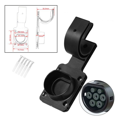 Electric Vehicle Charger Dummy Socket Charging Cable Hanger Wall Mount Plastic Bracket