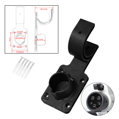 Electric Vehicle Charger Dummy Socket Charging Cable Hanger Wall Mount Plastic Bracket